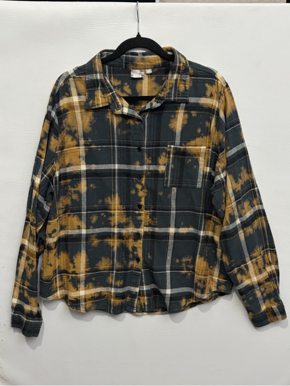Star Wars The Mandalorian Baby Yoda Tie Dye Flannel Shirt XL
